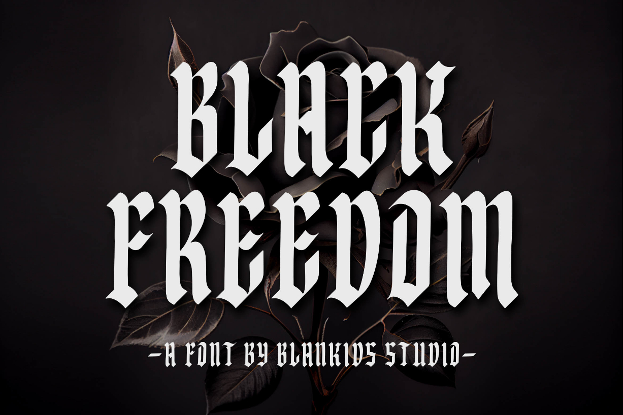 Black Freedom Font Poster 1