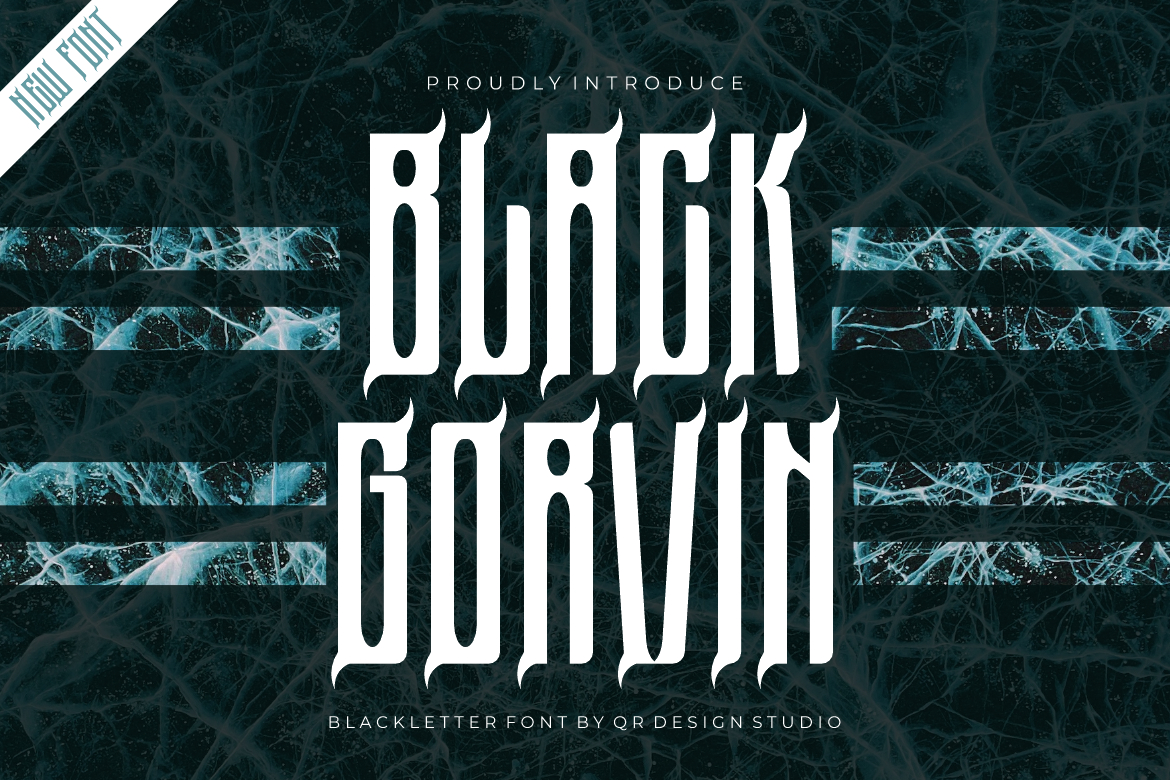 Black Gorvin Font Poster 1