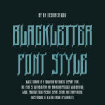 Black Gorvin Font Poster 4