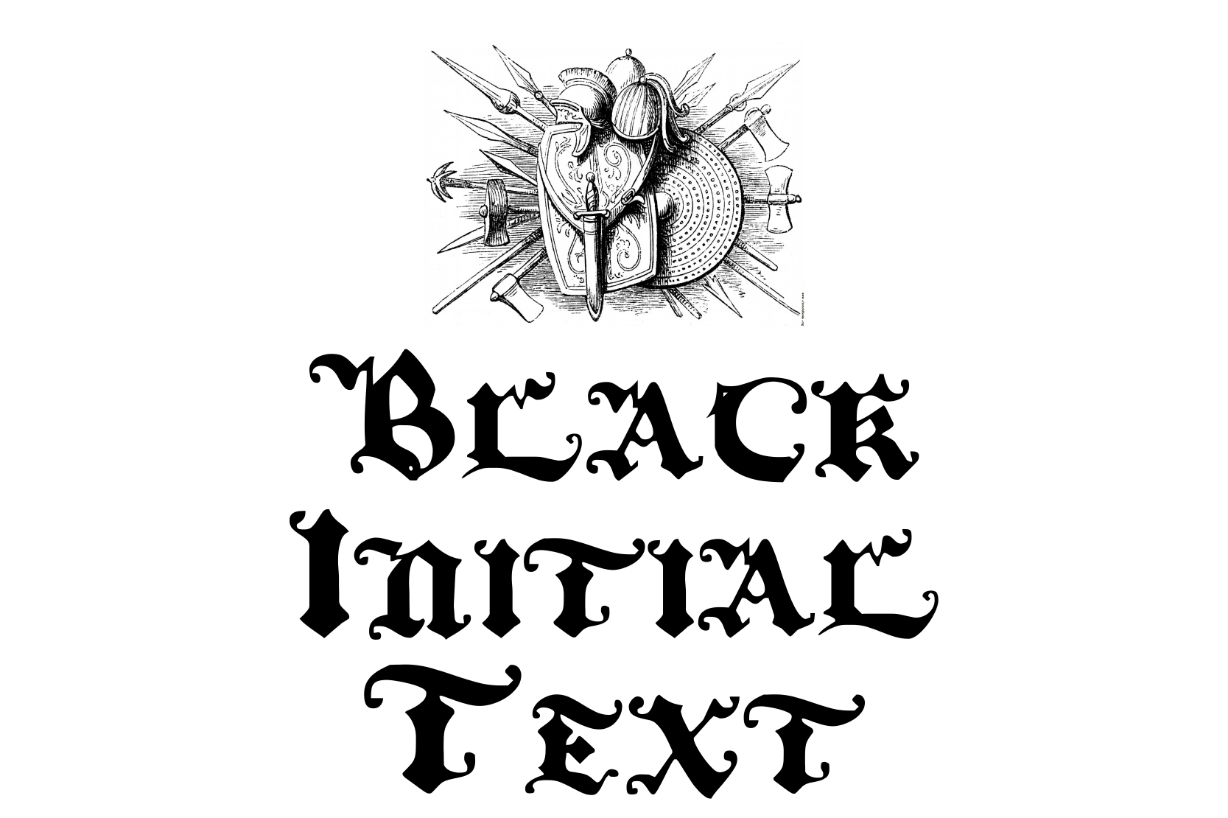 Black Initial Text Font Poster 1