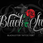 Black Ink Font Poster 3