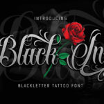 Black Ink Font Poster 1