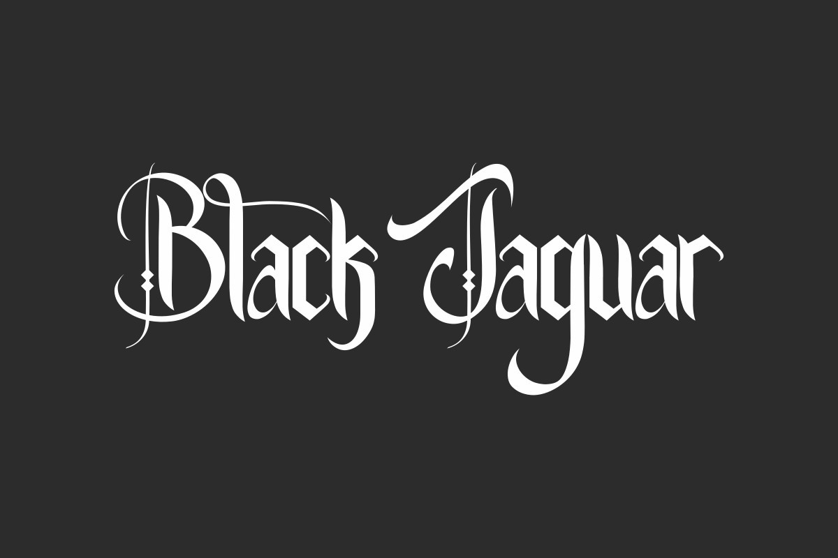 Black Jaguar Font Poster 1