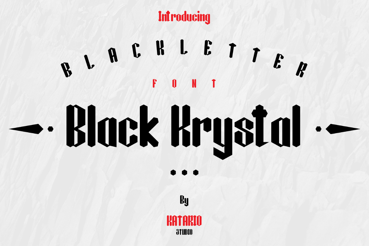Black Krystal Font Poster 1