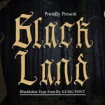 Black Land Font Poster 3