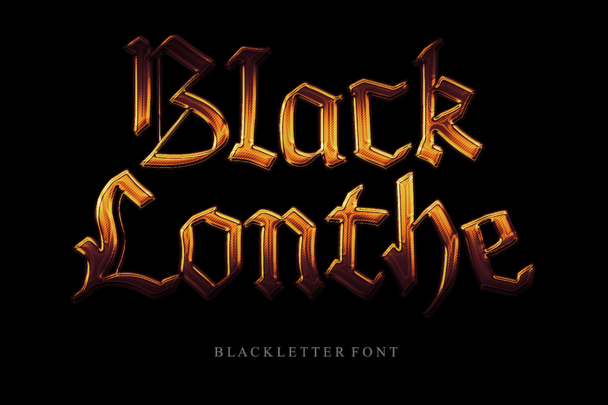 Black Lonthe Font Poster 1