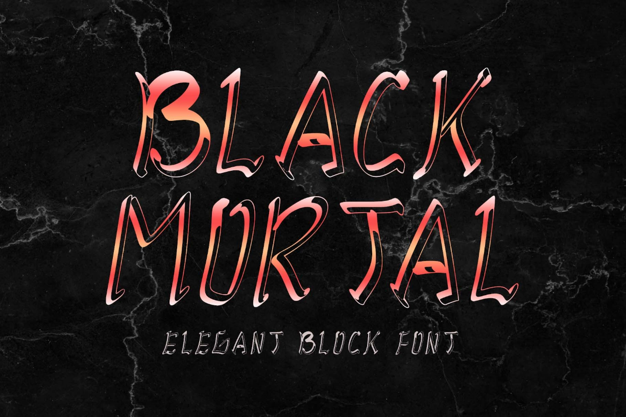 Black Mortal Font Poster 1