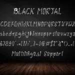 Black Mortal Font Poster 7
