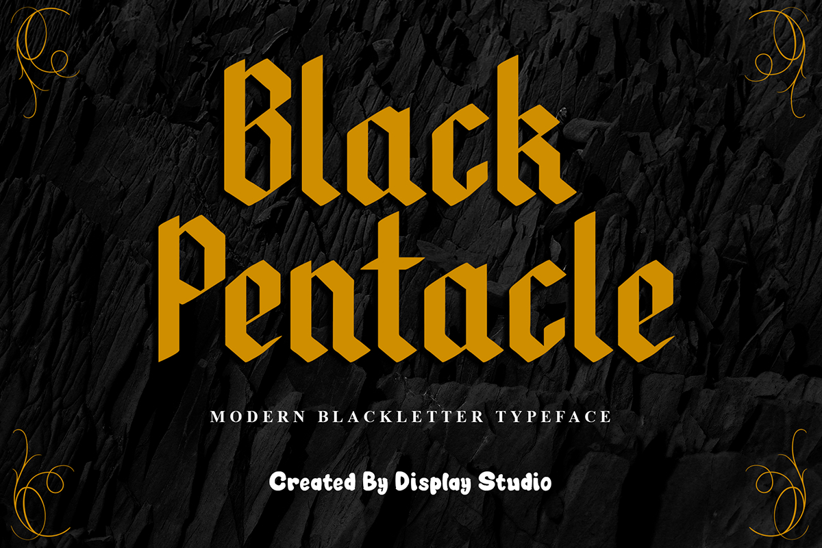 Black Pentacle Font Poster 1