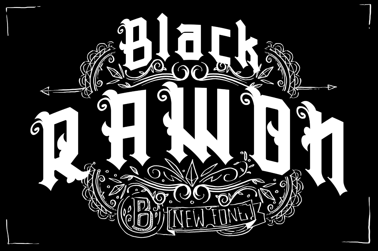 Black Rawon Font Poster 1