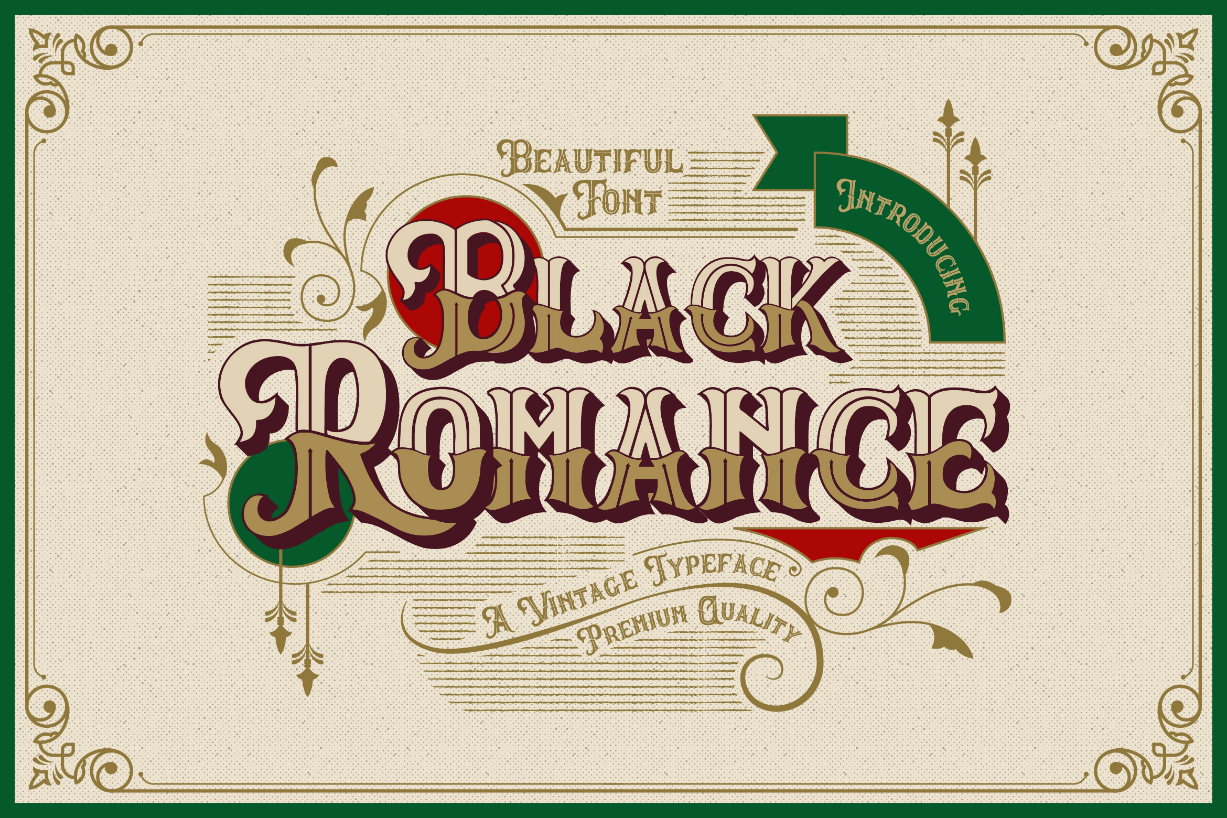 Black Romance Font Poster 1