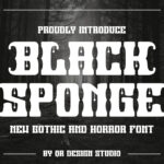 Black Sponge Font Poster 3