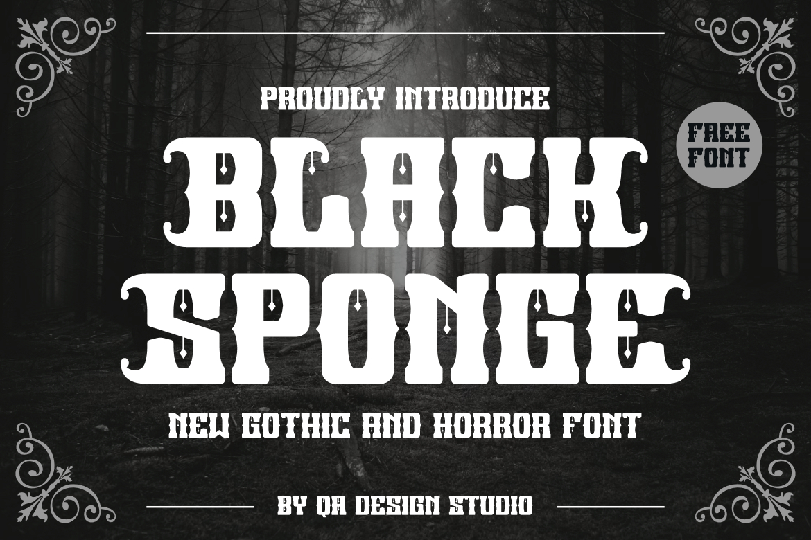 Black Sponge Font Poster 1