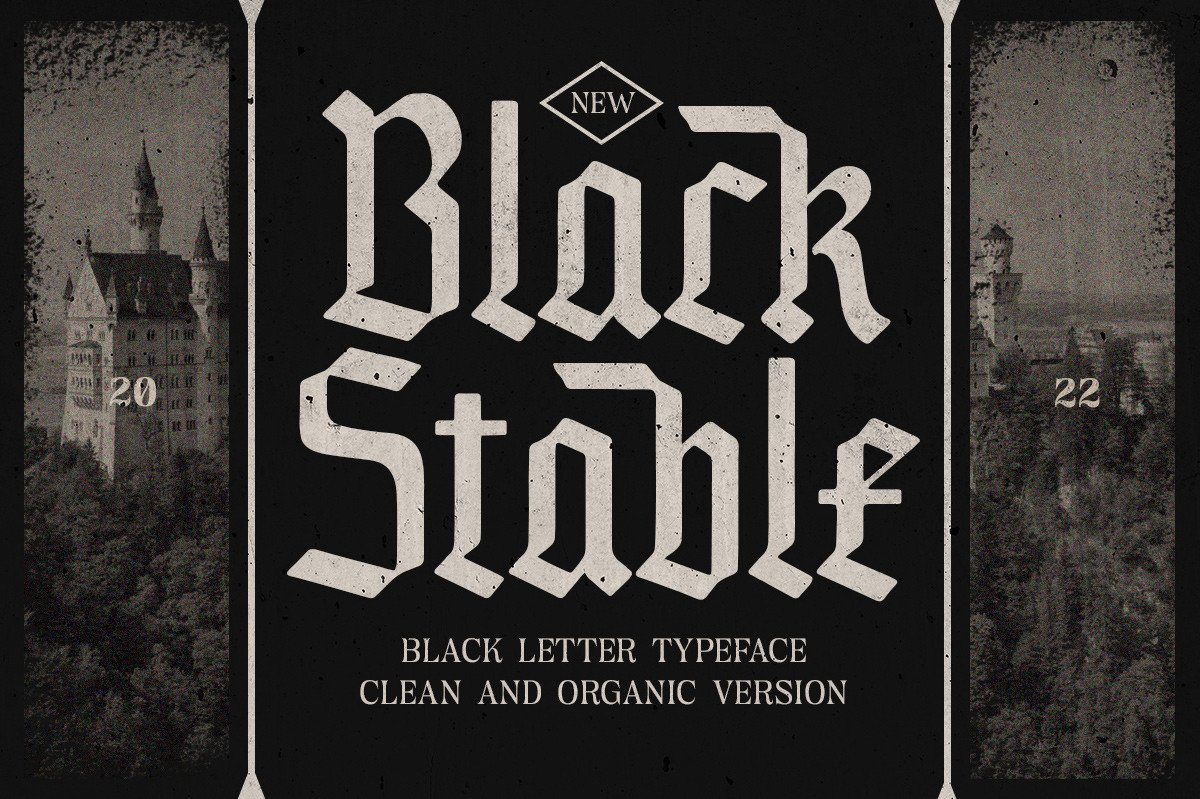 Black Stable Font Poster 1