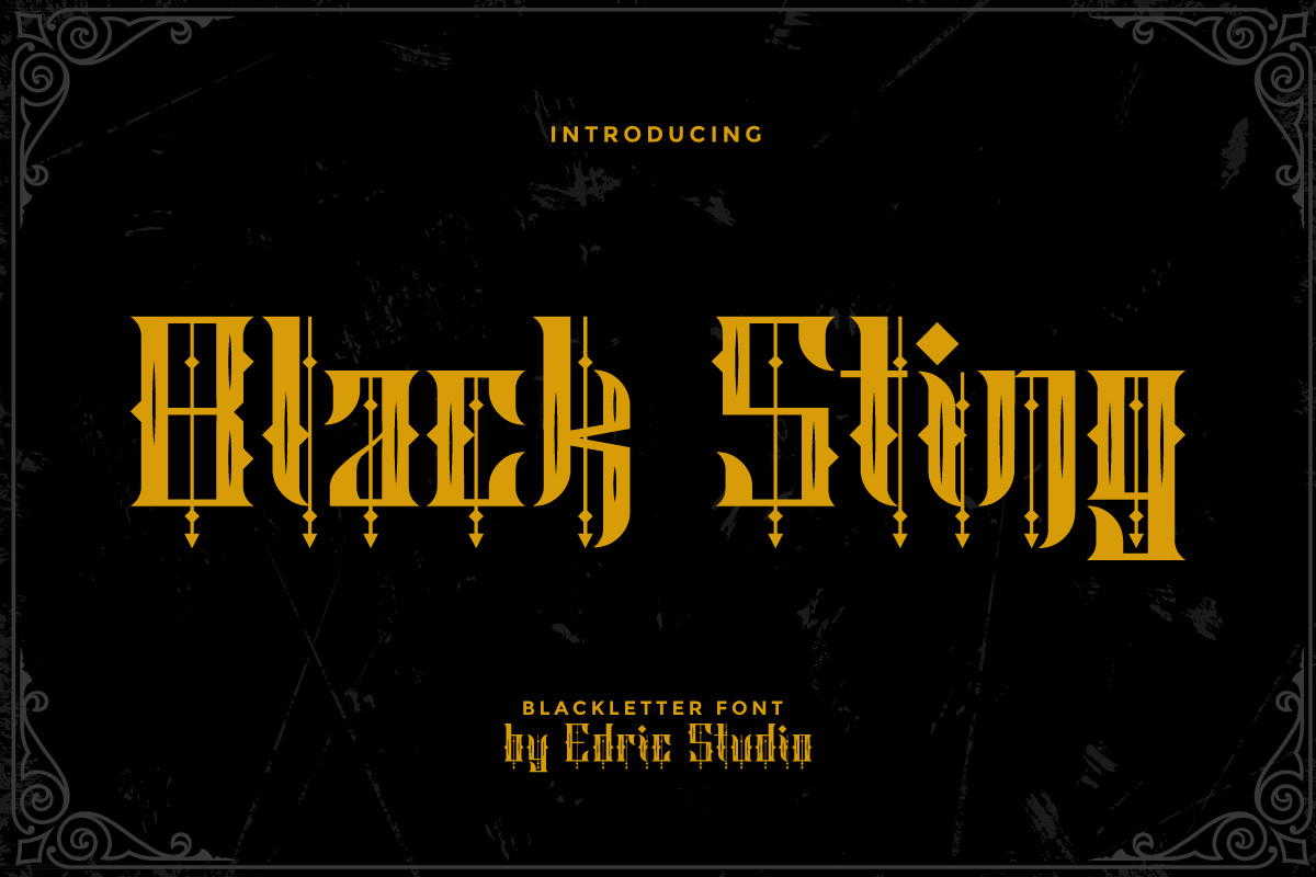 Black Sting Font