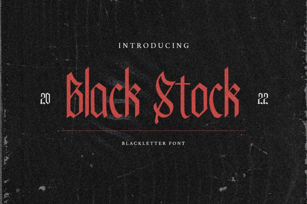 Black Stock Font Poster 1