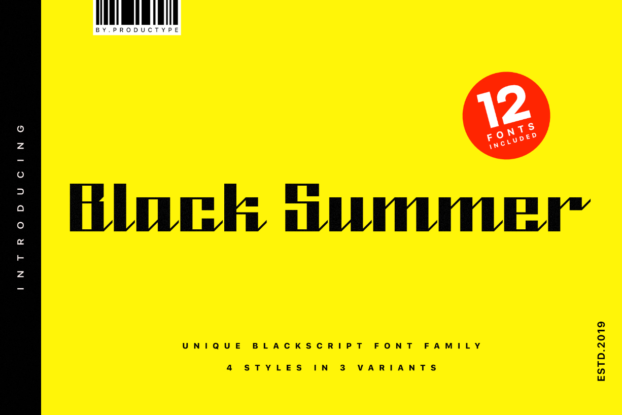 Black Summer Family Font Poster 1
