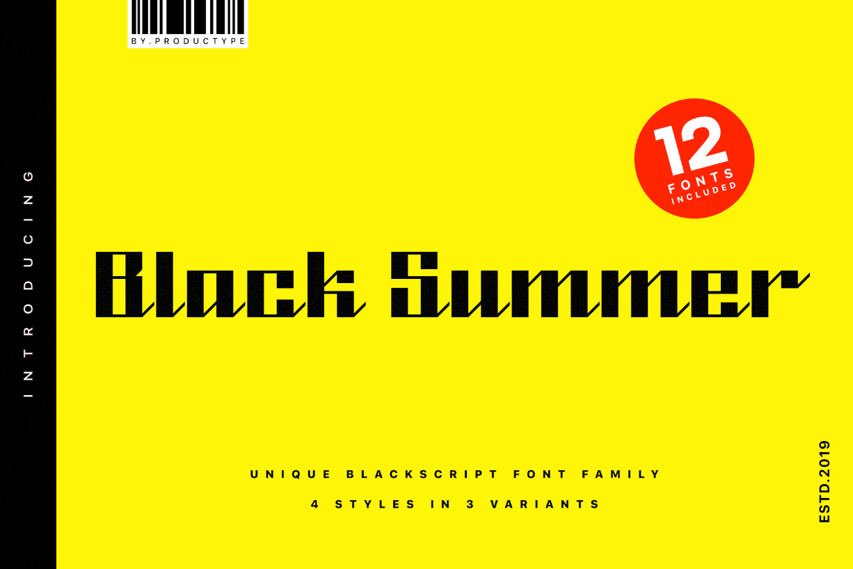 Black Summer Family Font