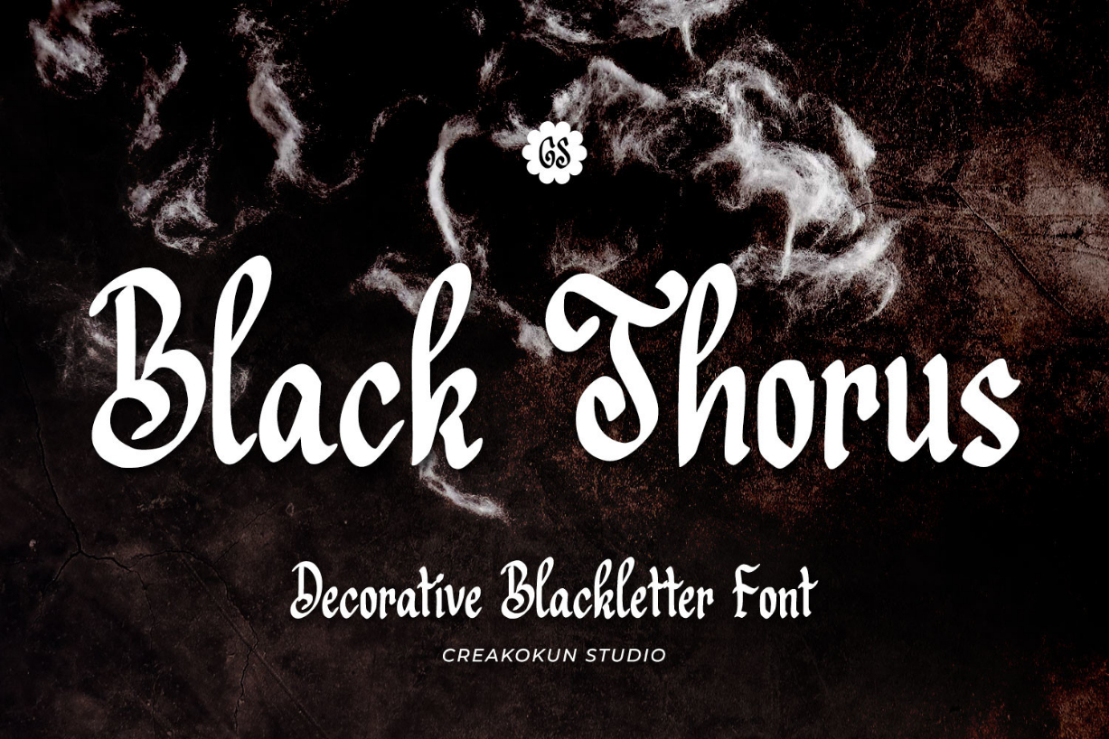 Black Thorus Font Poster 1