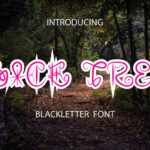Black Tree Font Poster 5