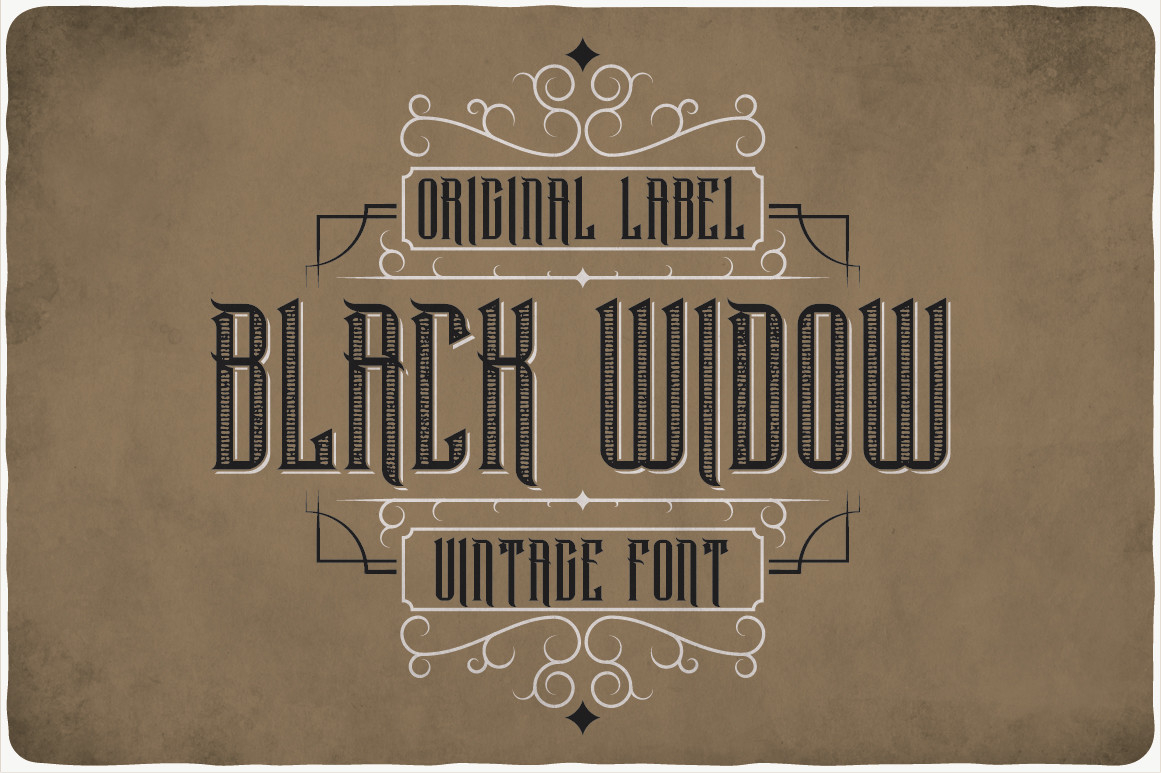 Black Widow Font Poster 1