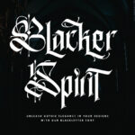 Blacker Spirit Font Poster 3