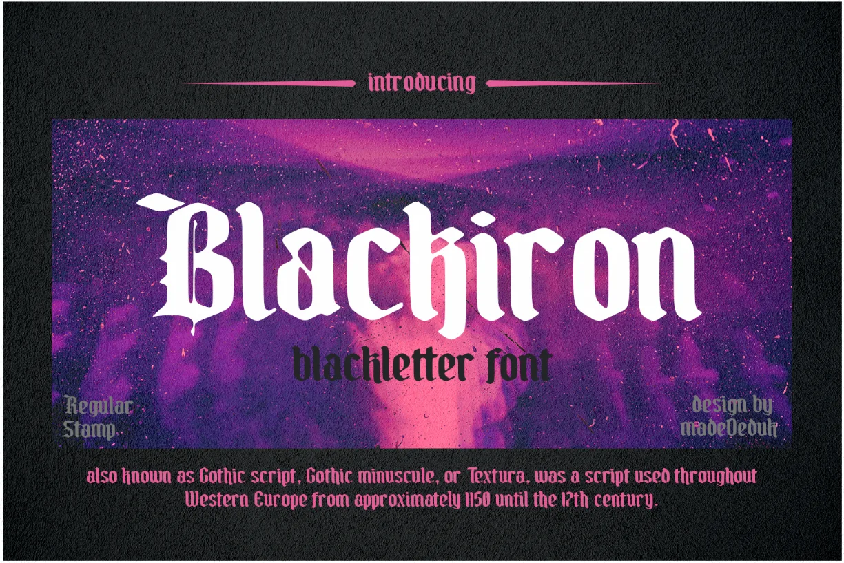 Blackiron Font Blackiron Font Poster 1