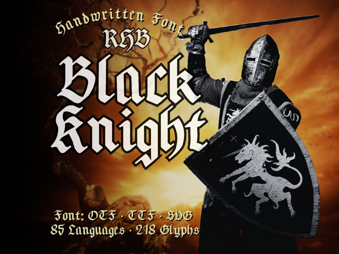 About Blackknight Font Poster 1