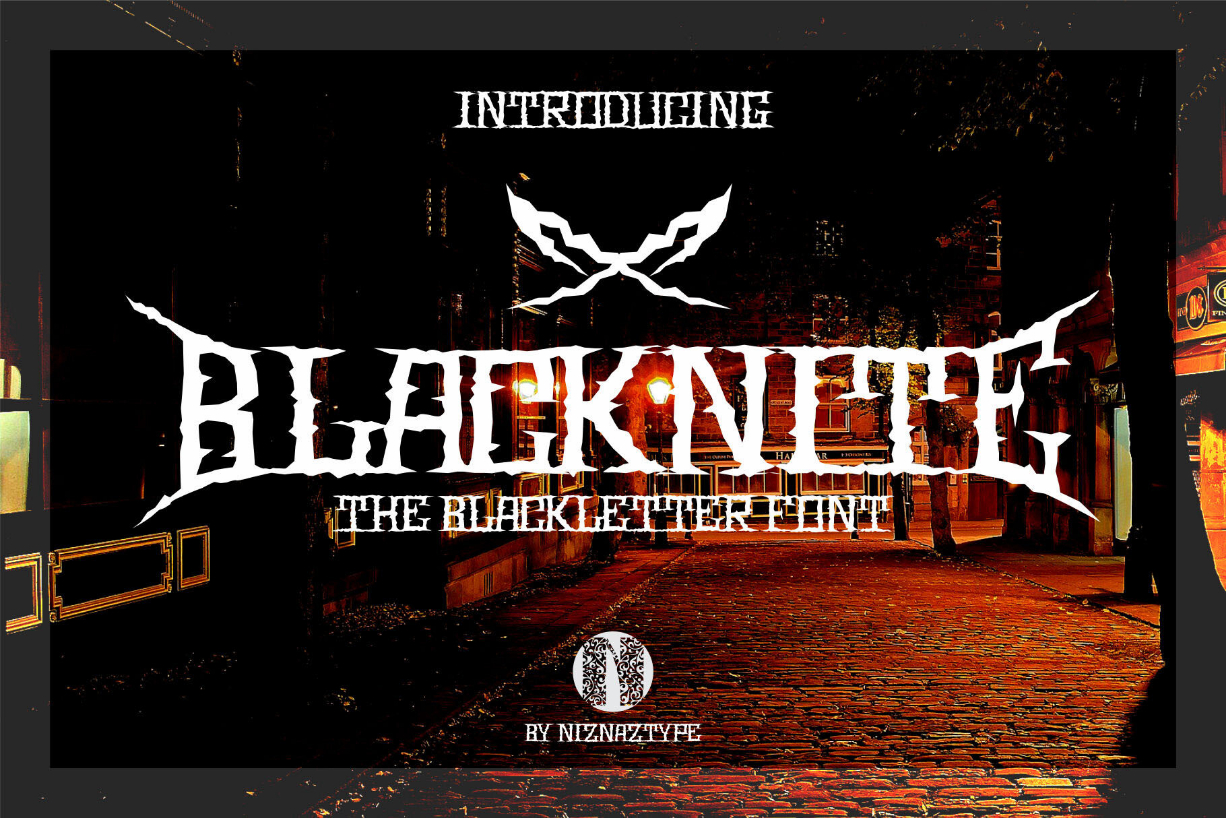 Blacknite Font Poster 1