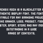 Blacksix Rock Font Poster 8
