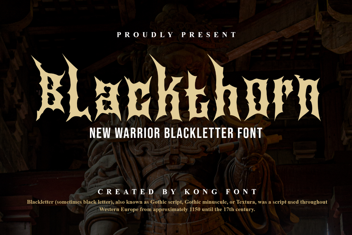 Blackthorn Font Poster 1