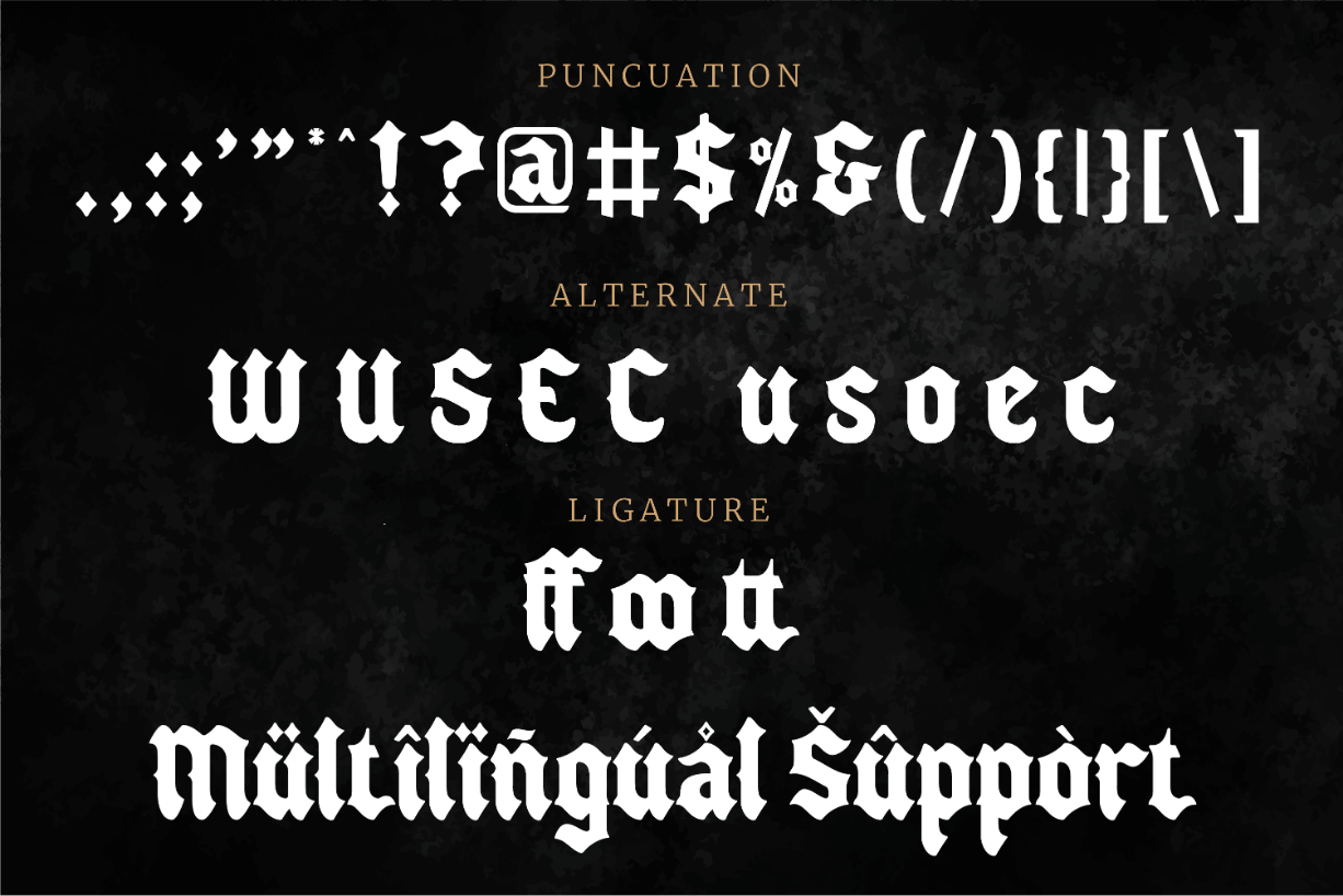 Blactterlod Font