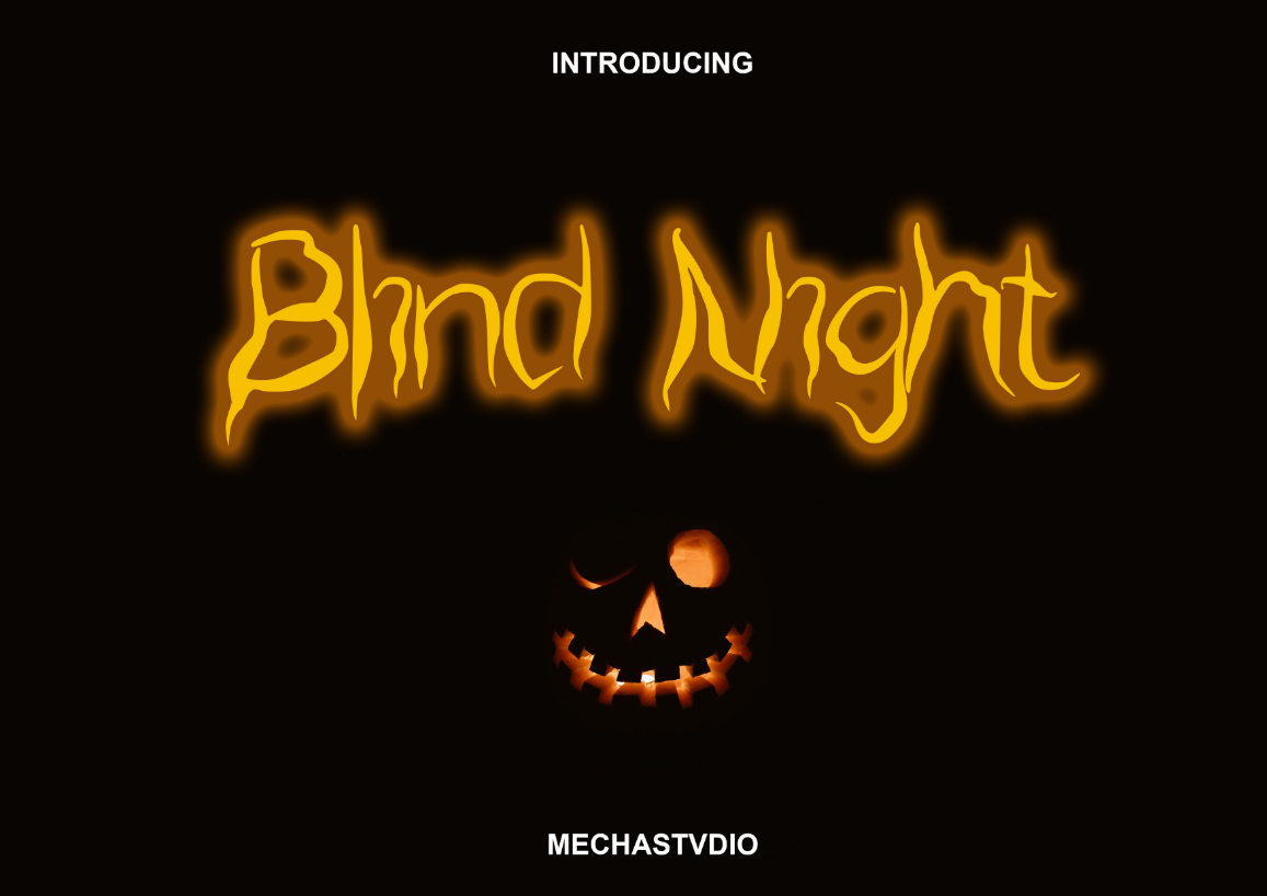 Blind Night Font Poster 1