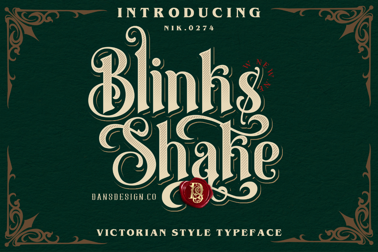 Blinks Shake Font Poster 1