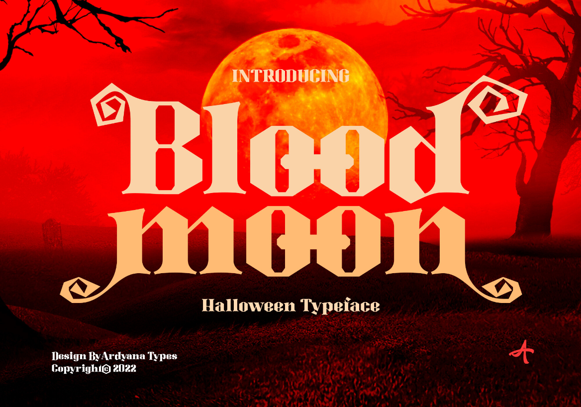 Blood Moon Font Poster 1