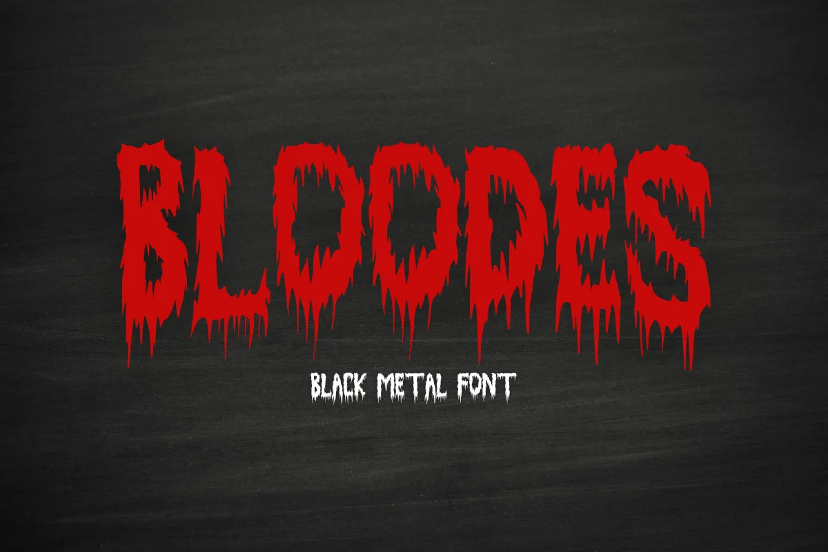 Bloodes Font Bloodes Font Poster 1