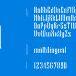 Blue Angel Font Poster 8