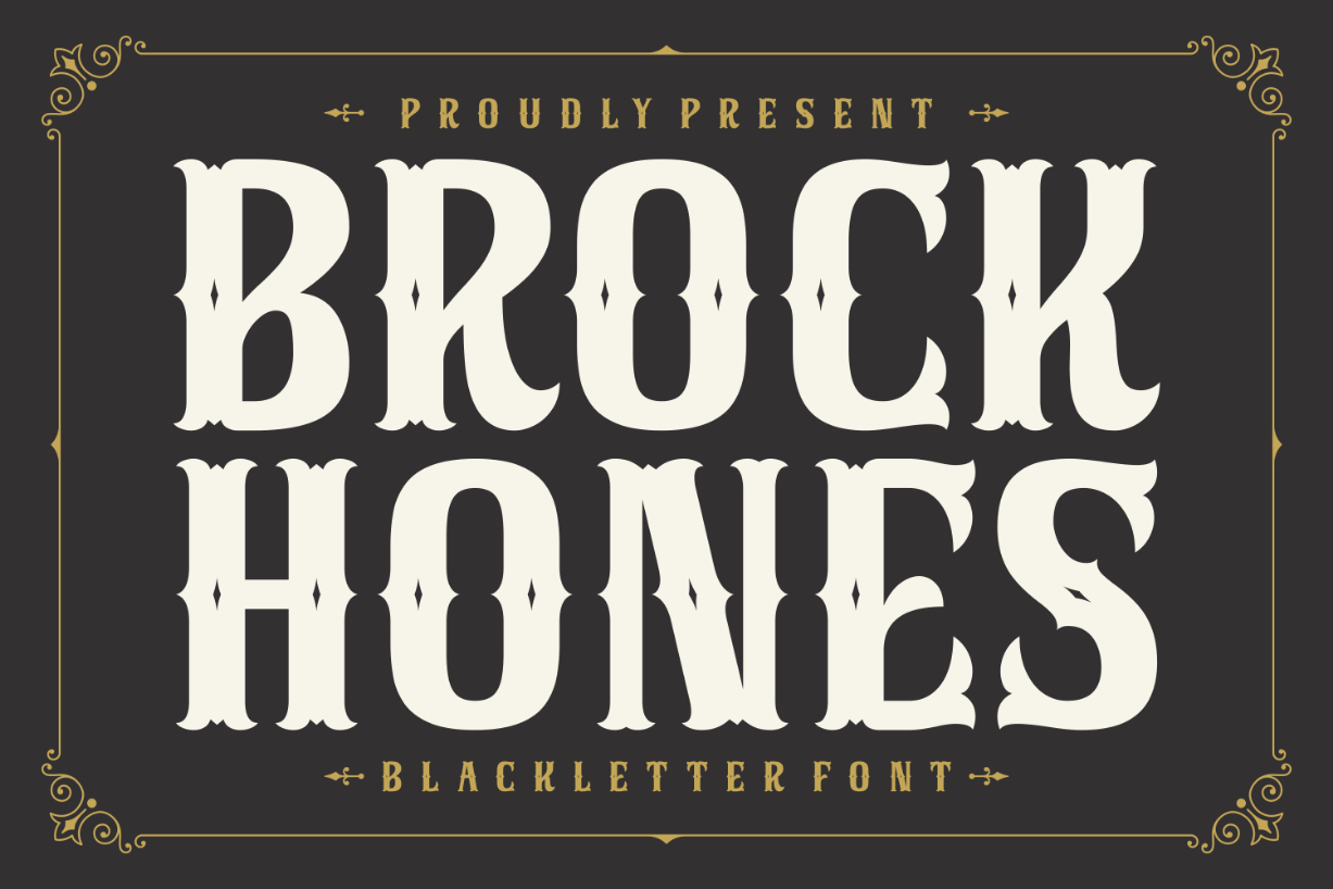 Brock Hones Font Poster 1