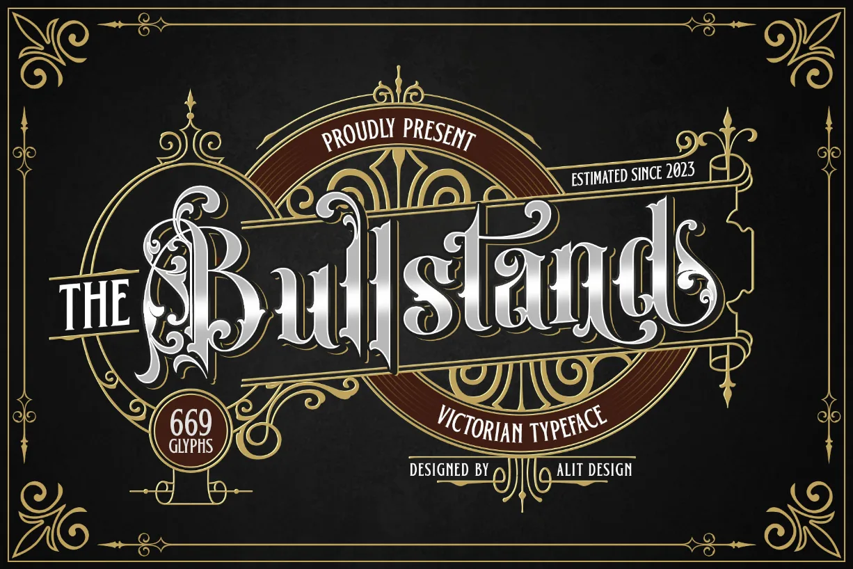 Bull Stand Font Bull Stand Font Poster 1