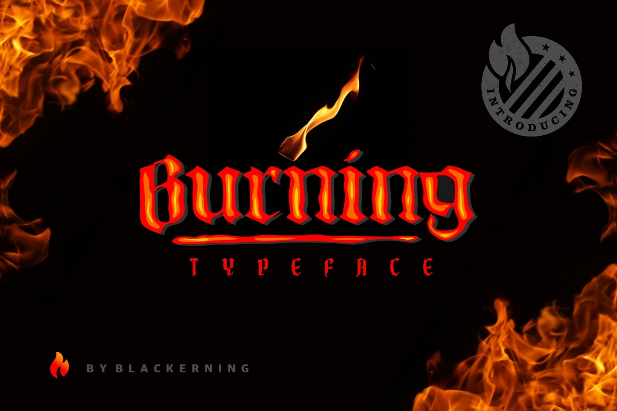 Burning Font Poster 1