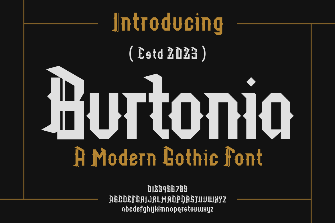 Burtonia Font Poster 1