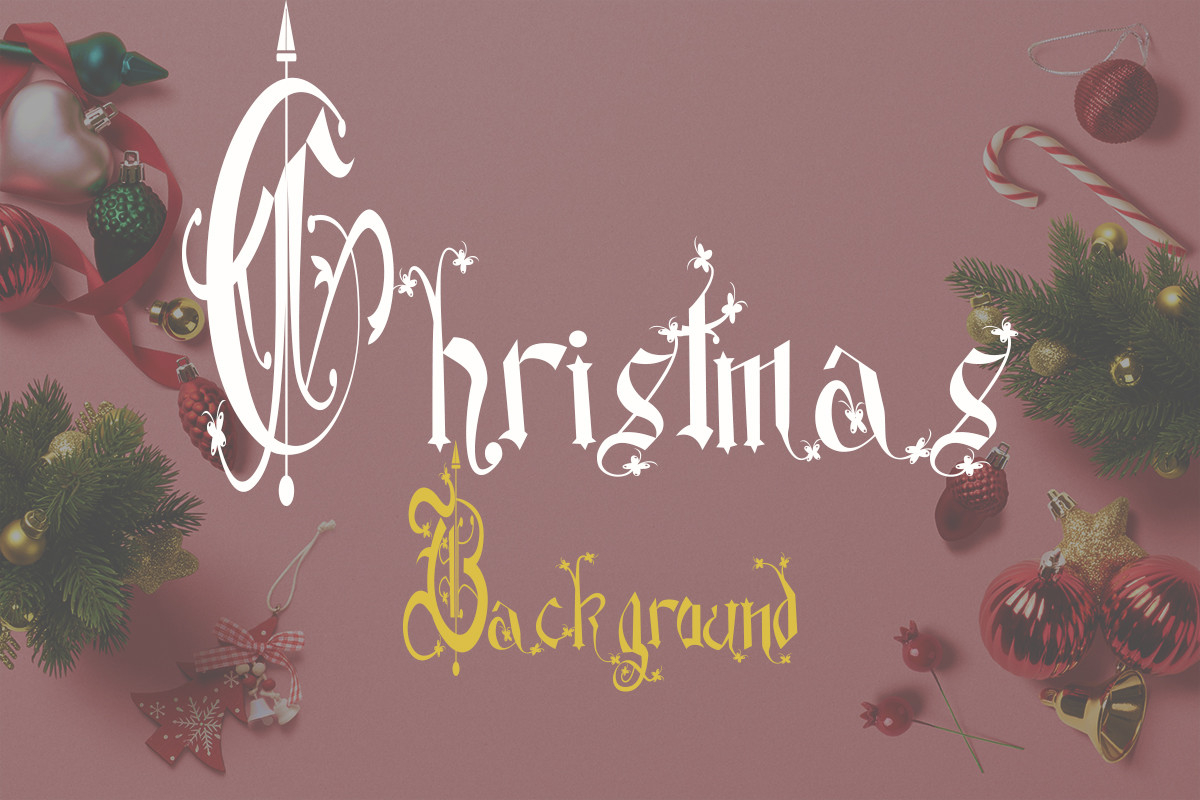 Christmas Background Font Poster 1