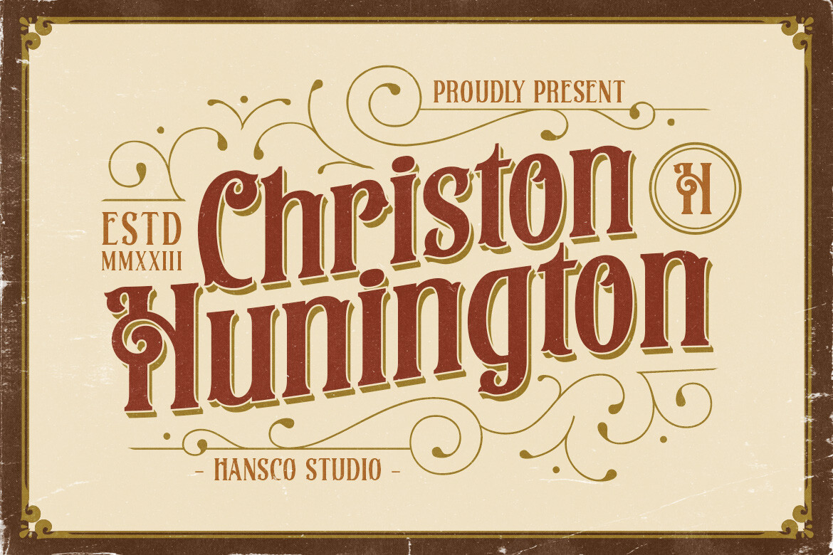 Christon Hunington Font Poster 1