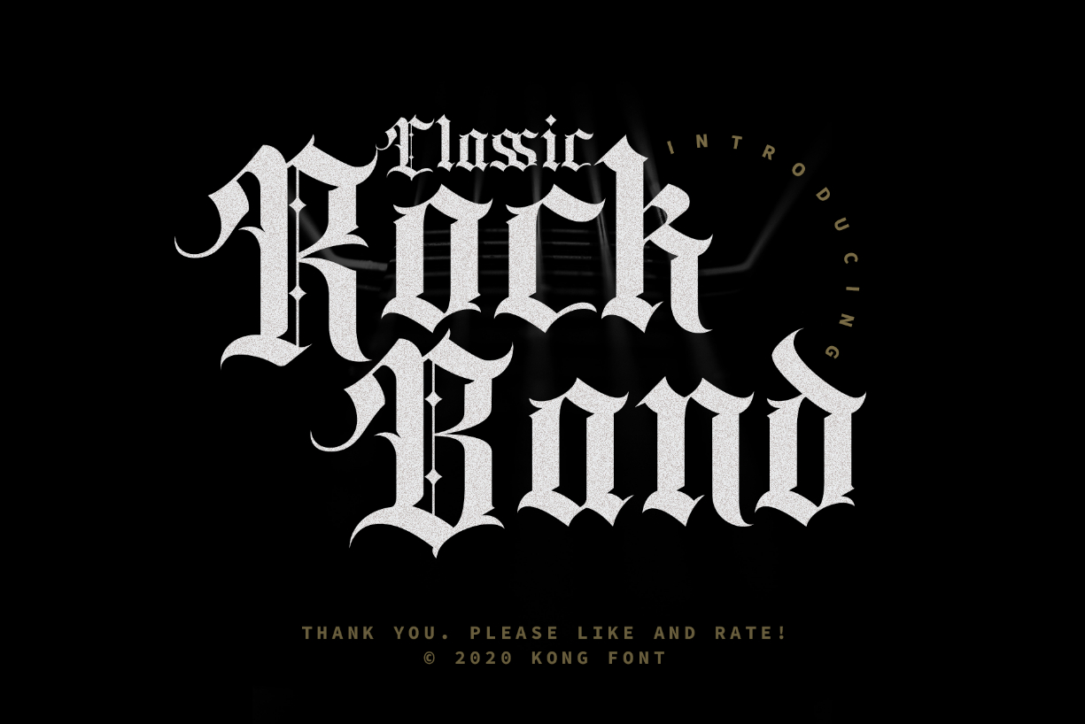 Classic Rock Band Font