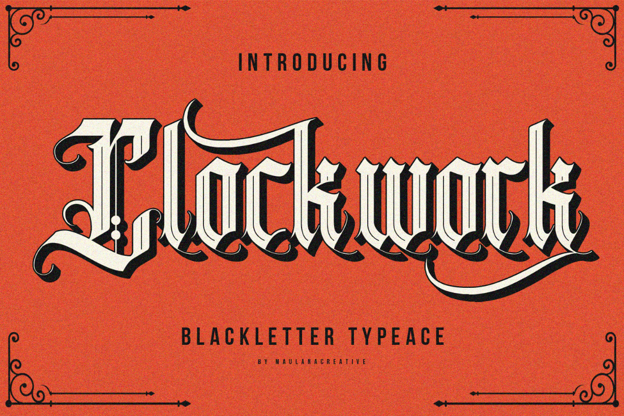 Clockwork Font Poster 1