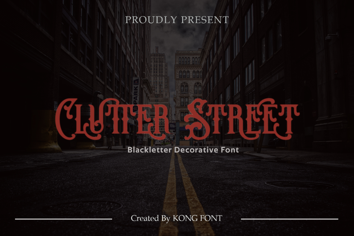 Clutter Street Font Poster 1