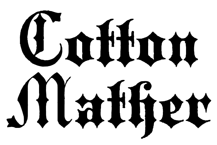 Cotton Mather Font Poster 1