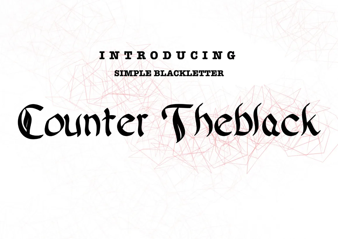 Counter Theblack Font Poster 1
