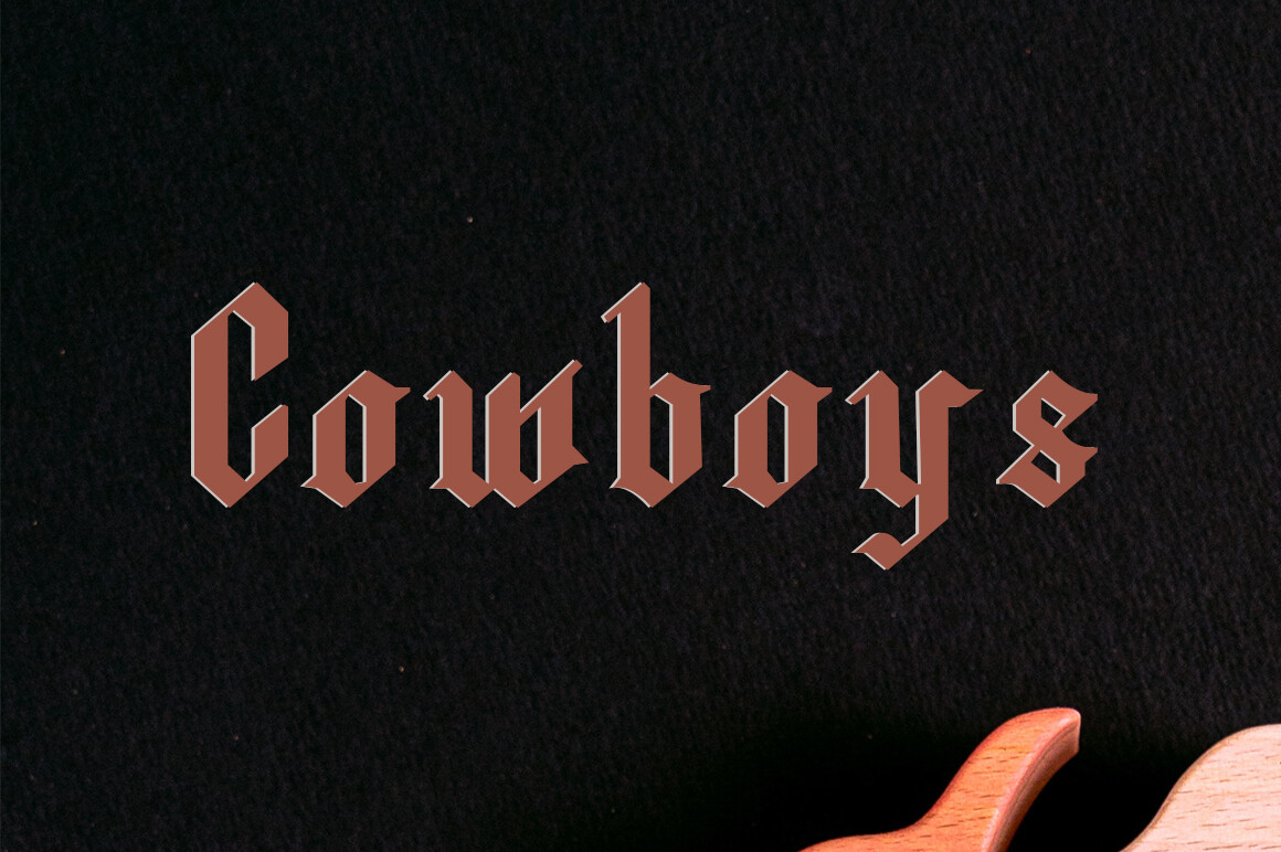 Cowboys Font Poster 1