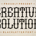 Creative Solution Font Poster 3
